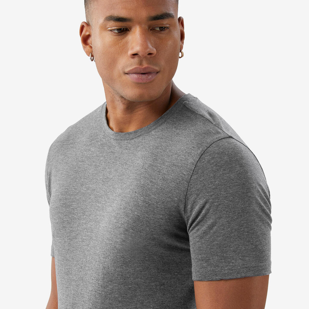 Majica kratkih rukava Merino Fresh od merino vune i liocela muška - siva