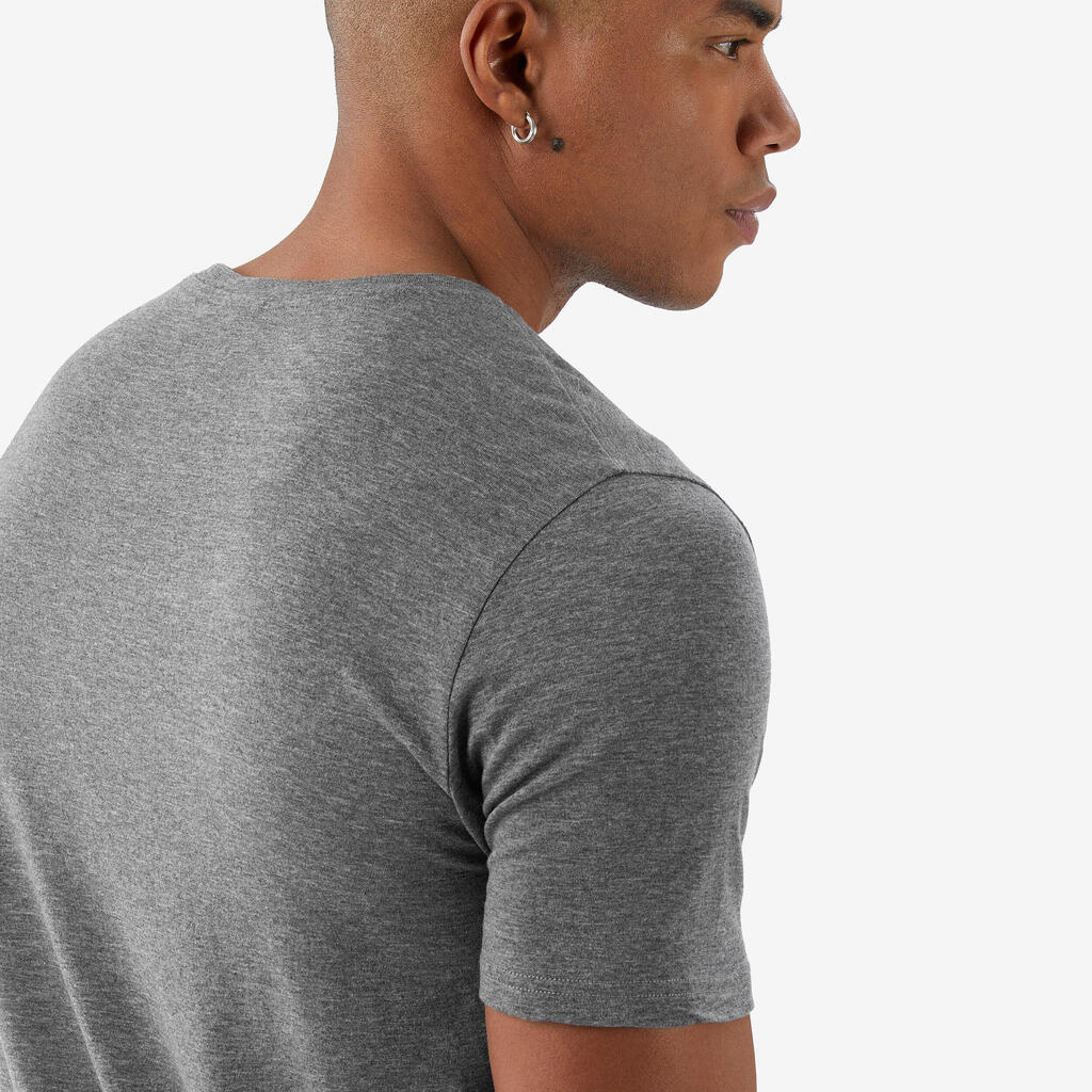 Majica kratkih rukava Merino Fresh od merino vune i liocela muška - siva