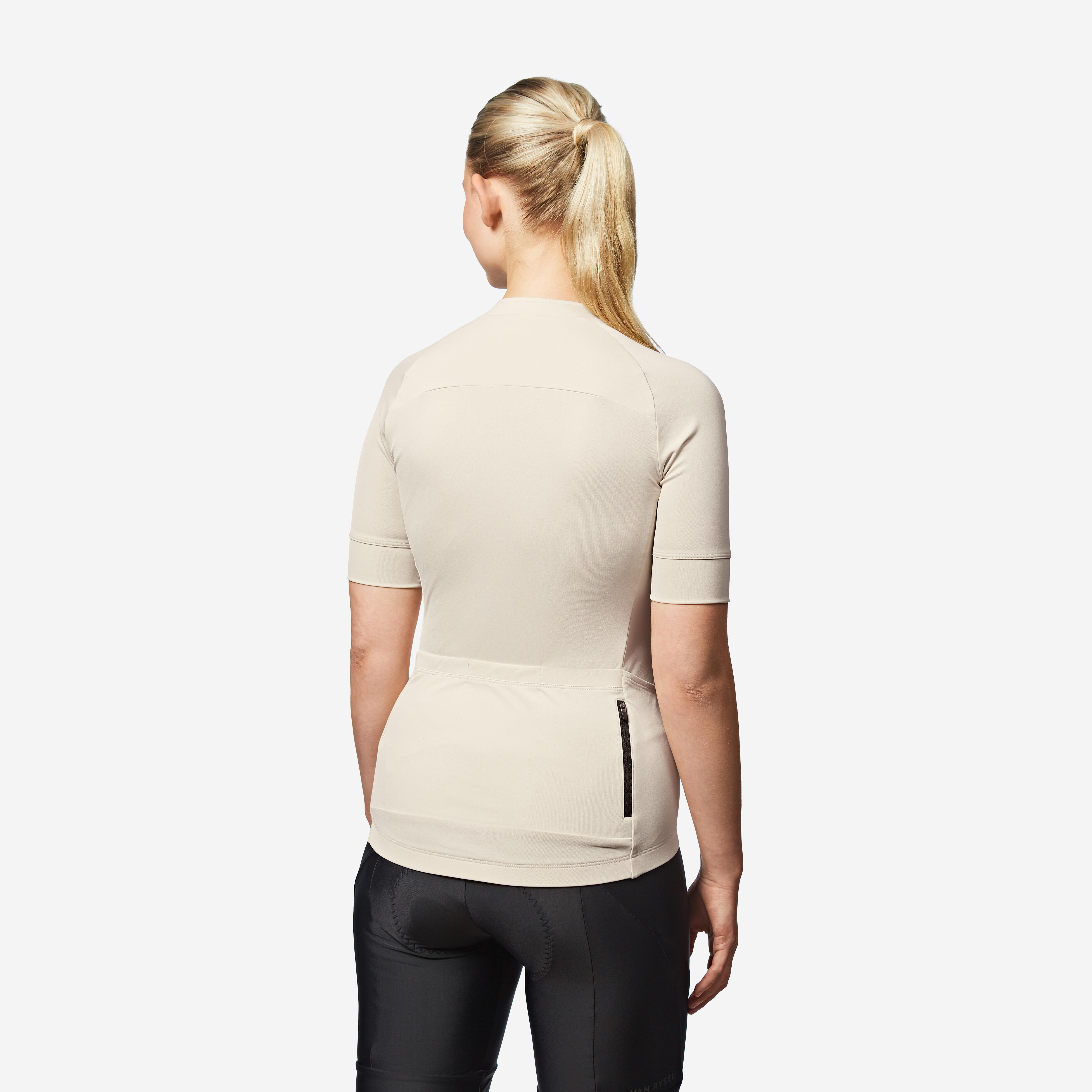 Women Cycling Short Sleeve Jersey - Beige