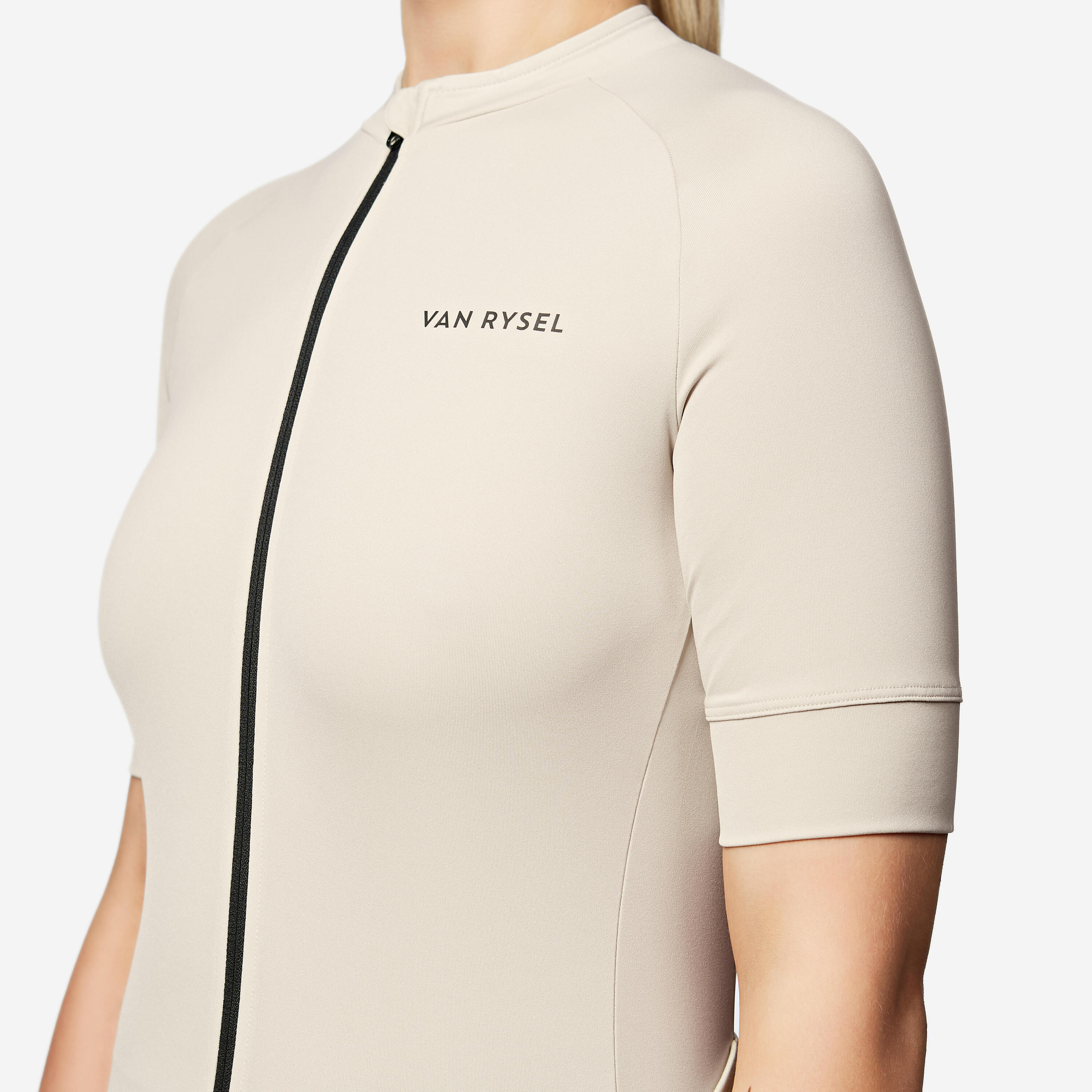 Fietsshirt Discover met korte mouwen voor dames  beige 7/8
