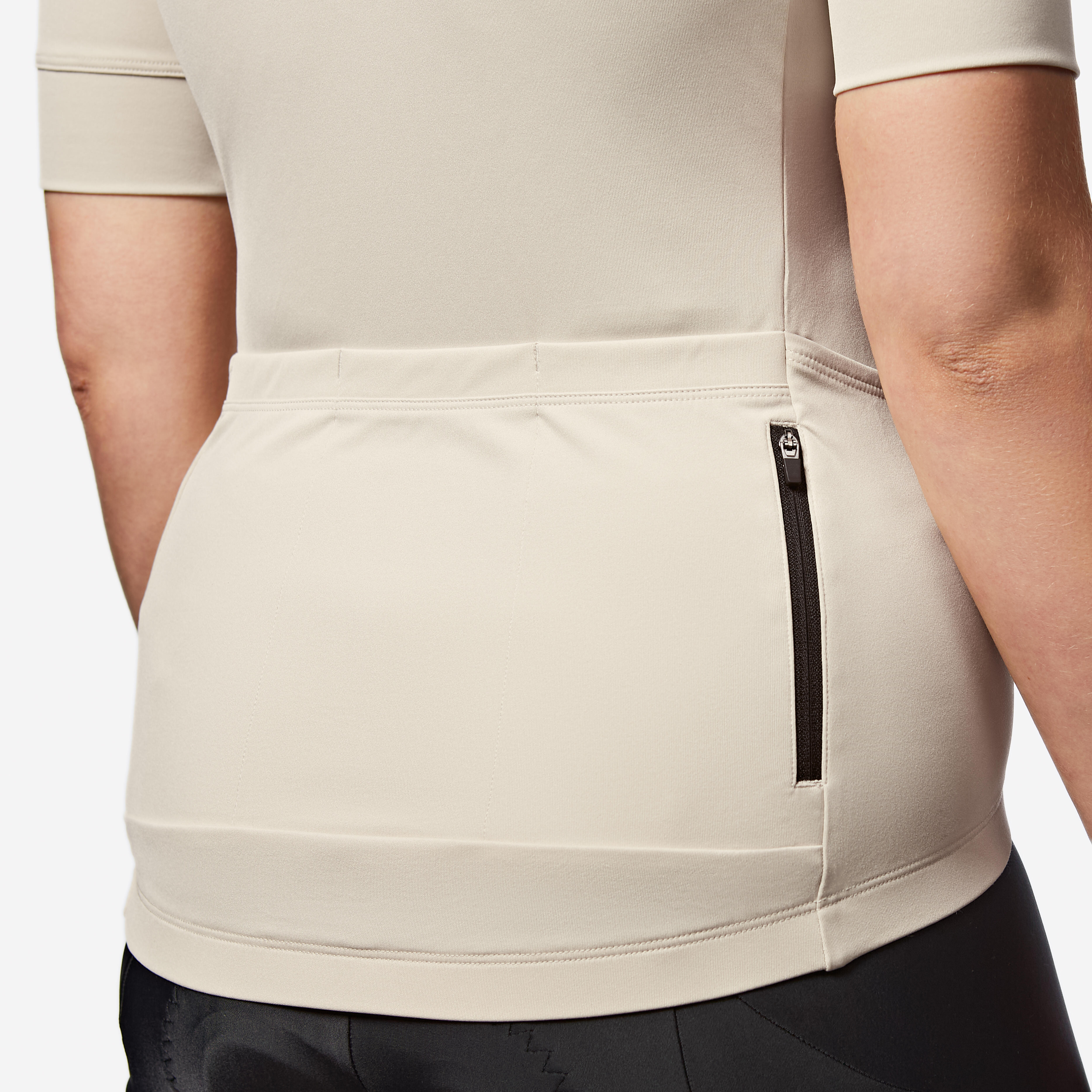 Women Cycling Short Sleeve Jersey - Beige