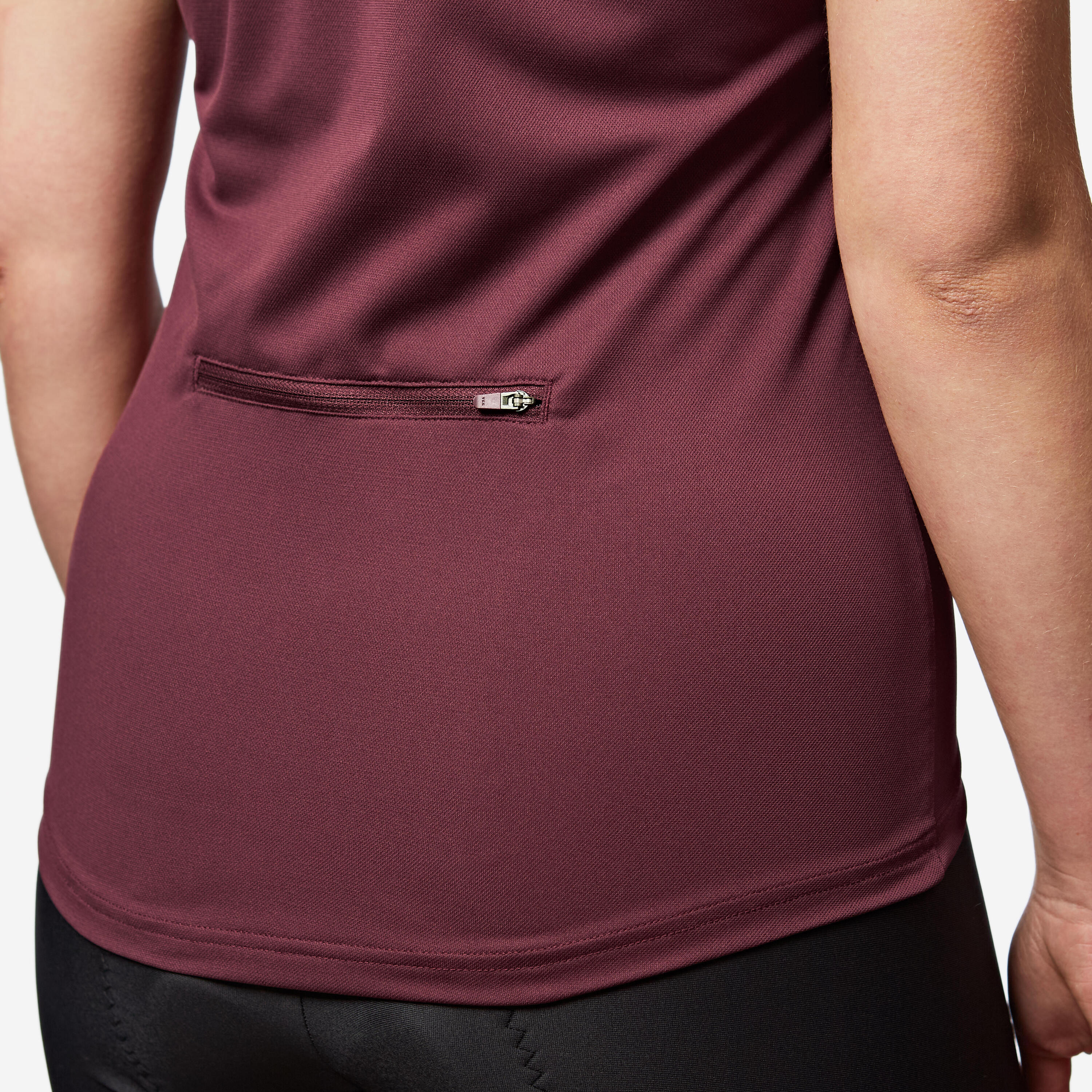 Radtrikot Rennrad kurzarm Essential Damen Rot  4/7