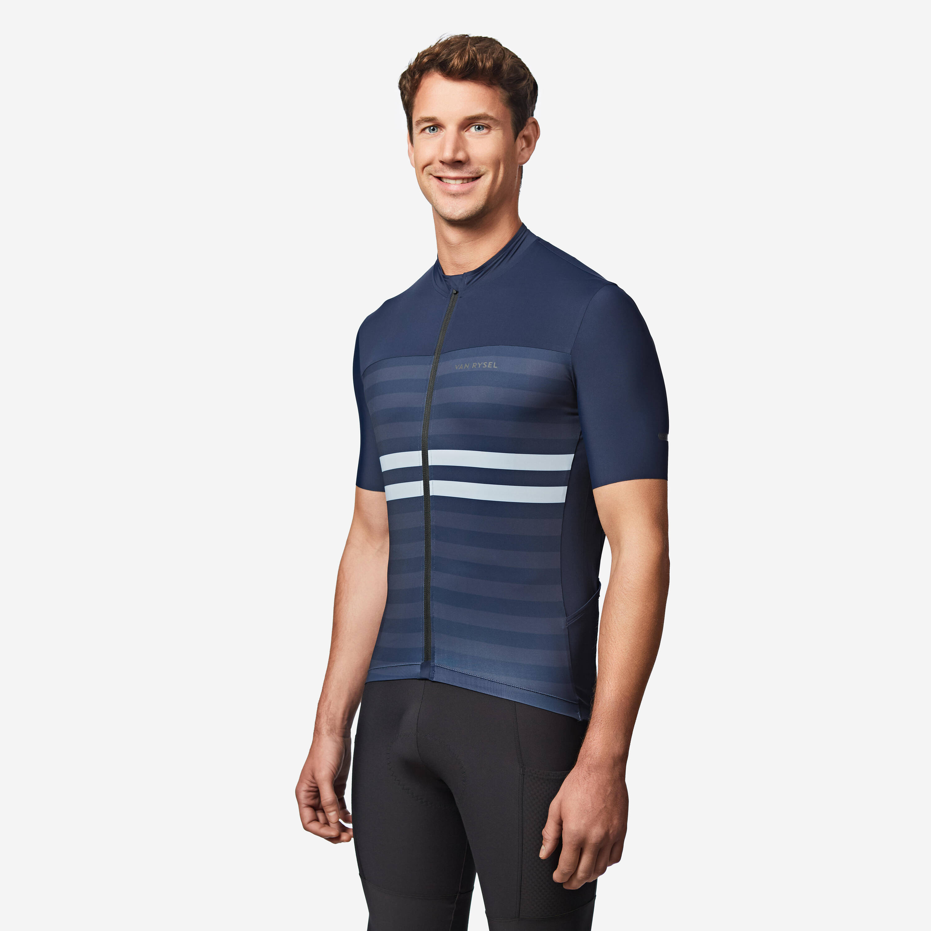 Men Road Cycling Short Sleeve Jersey EDR 2 - Blue -  2