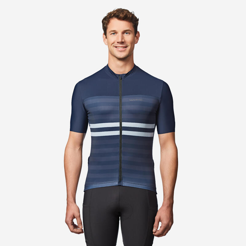 Camisola Manga Curta de Ciclismo de Estrada Verão Homem ENDURANCE 2 Azul-Marinho