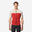 Tricou ciclism pe șosea vară Slim fit EDR 2 Roșu/Bej Bărbați