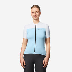 Maillot vélo route manches courtes été ajusté femme - EDR 2 rose