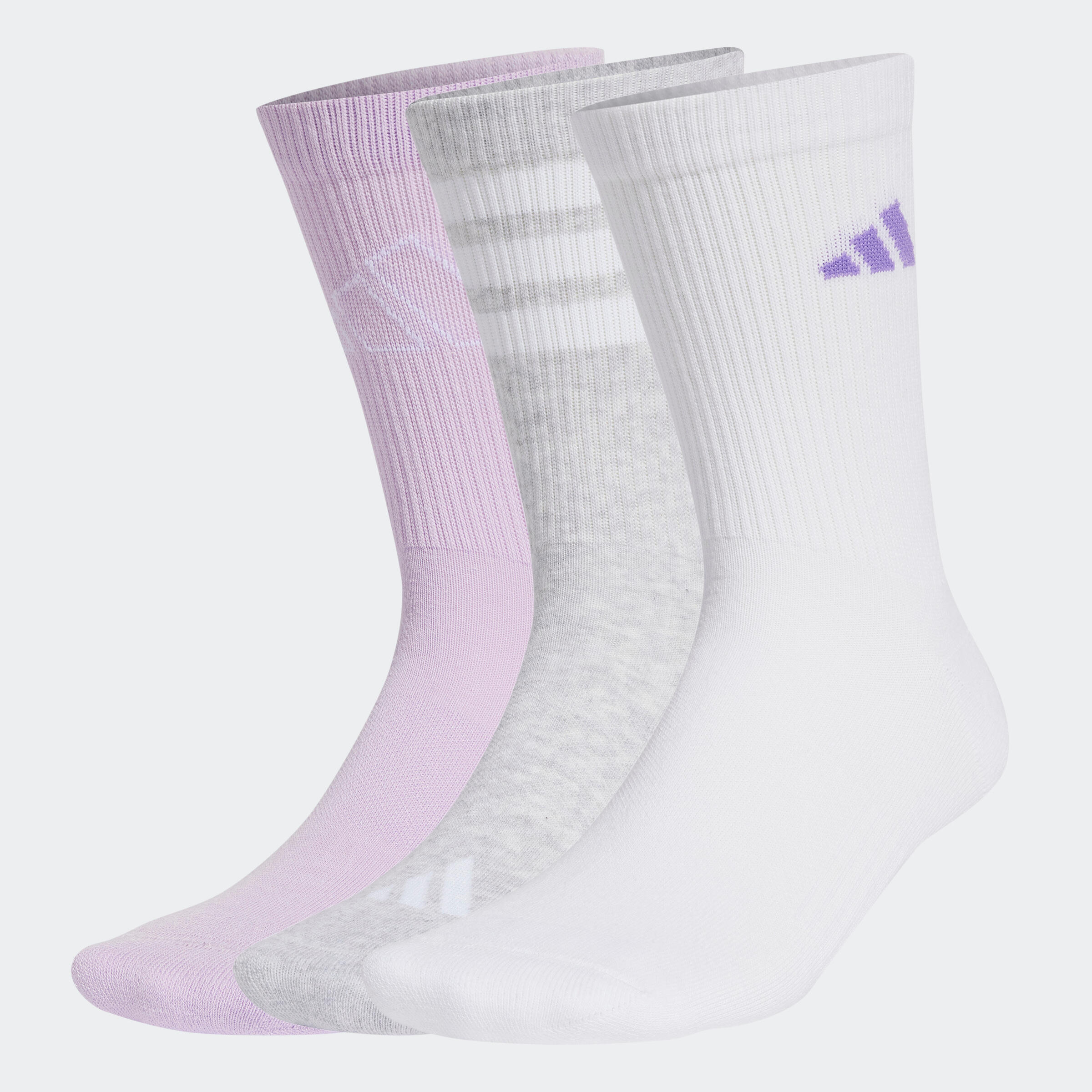 SET 3 PERECHI ȘOSETE ADIDAS GRI-ROZ-ALB