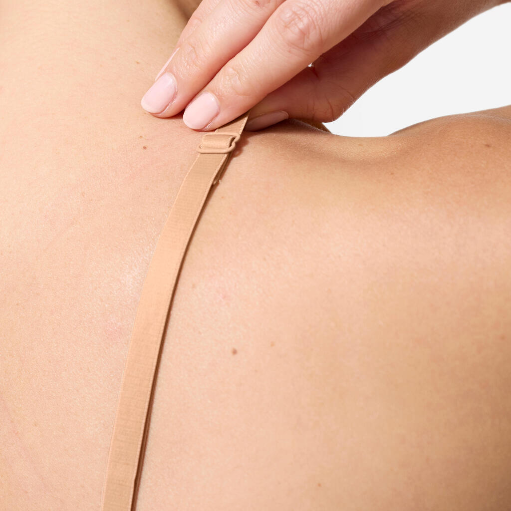 Tanz-Bustier Damen wechselbare Träger leichter Halt - beige 