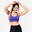 Brassière dos croisé maintien léger Femme, Violet