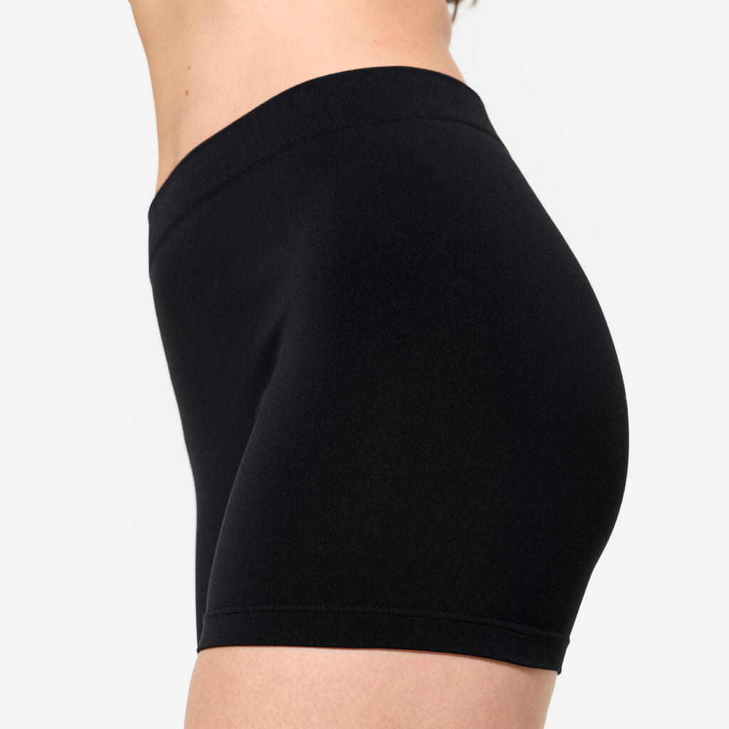 Women's High-Waisted Boxer Shorts - Beige