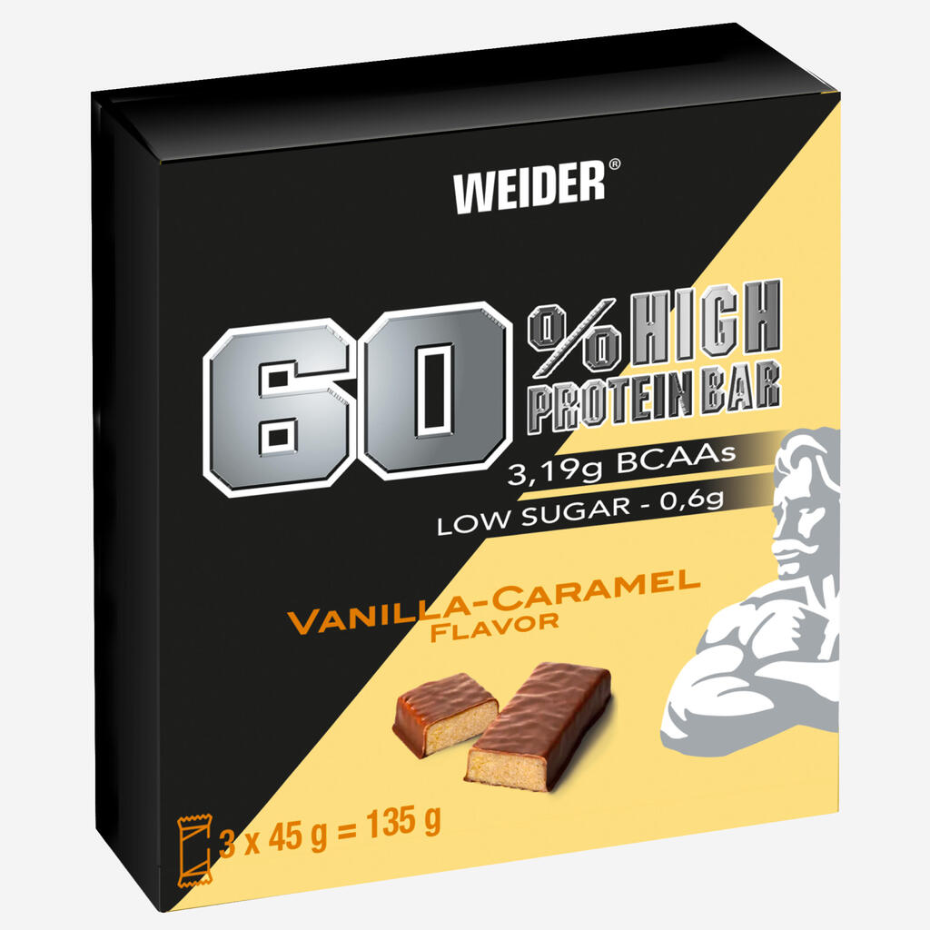 Proteinriegel 60 % Protein Vanille Karamell 3 x 45g