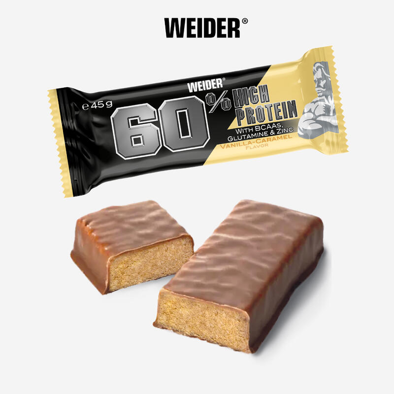 Baton 60% de proteine vanilie caramel x3