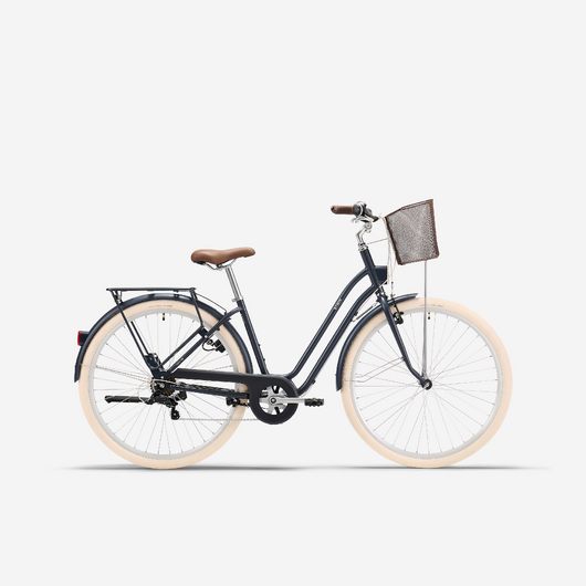 Vélo de ville 520 cadre bas bleu foncé