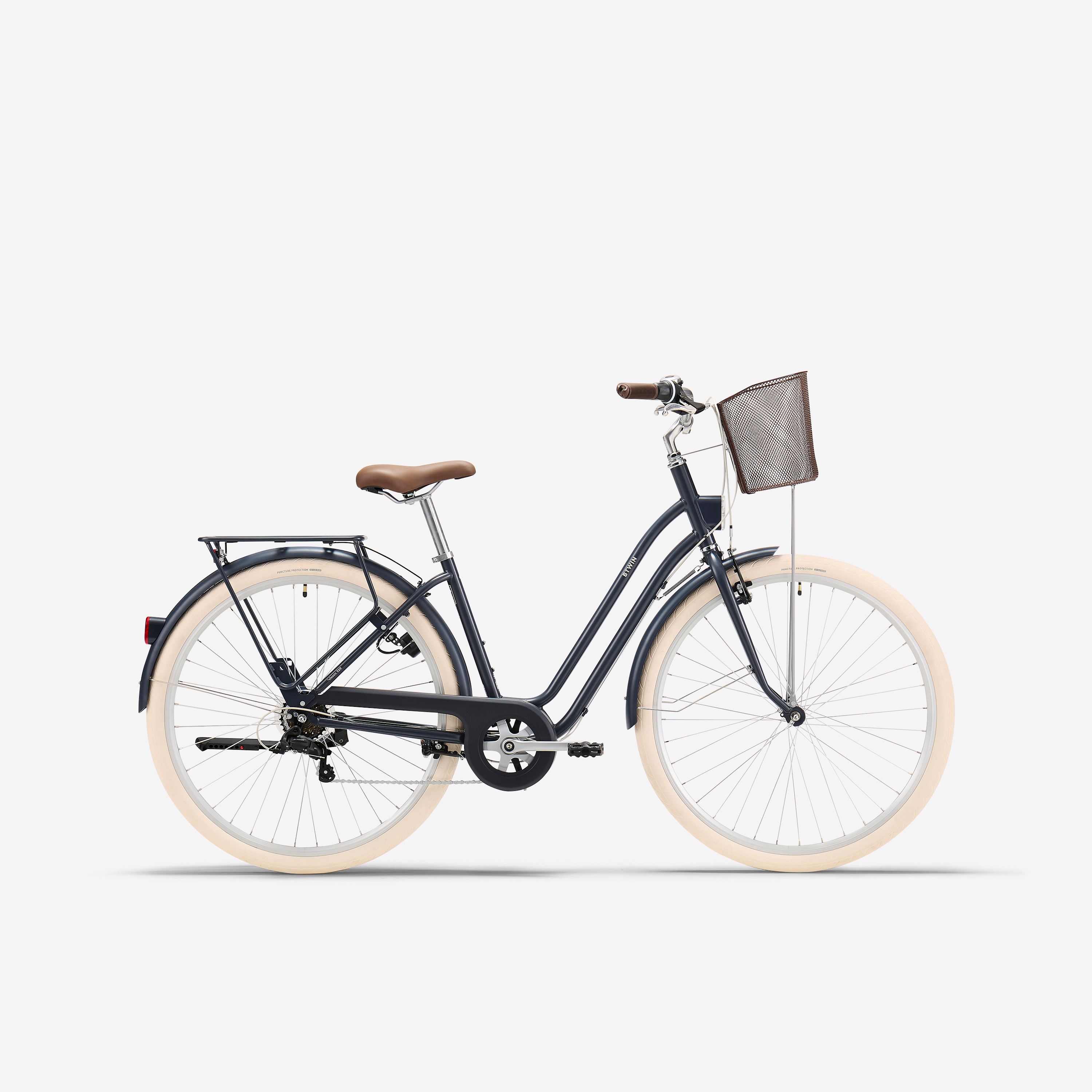 Vélo de ville 520 cadre bas bleu foncé - Vélos & Accessoires - ELOPS- Clubs - Entreprises - Collectivités - Associations