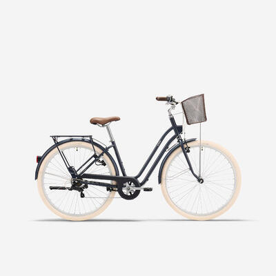 Bici città ELOPS 520 telaio basso verde