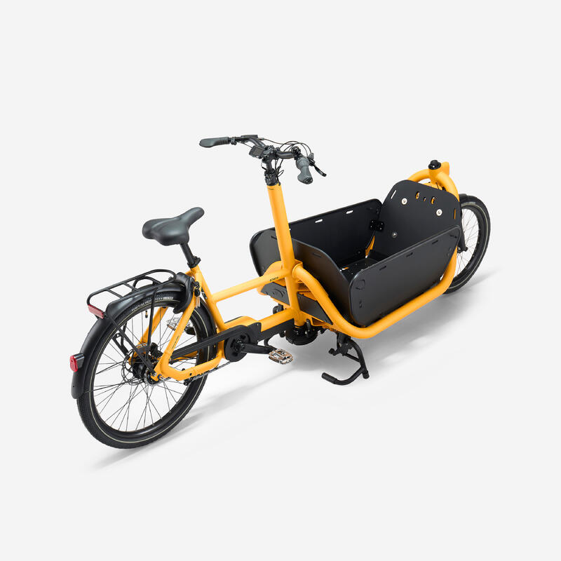 Vélo cargo électrique biporteur F900E BOX jaune