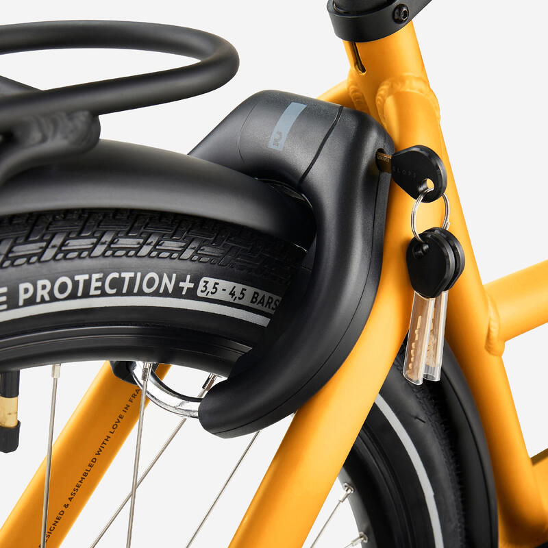 Vélo cargo électrique biporteur F900E BOX jaune