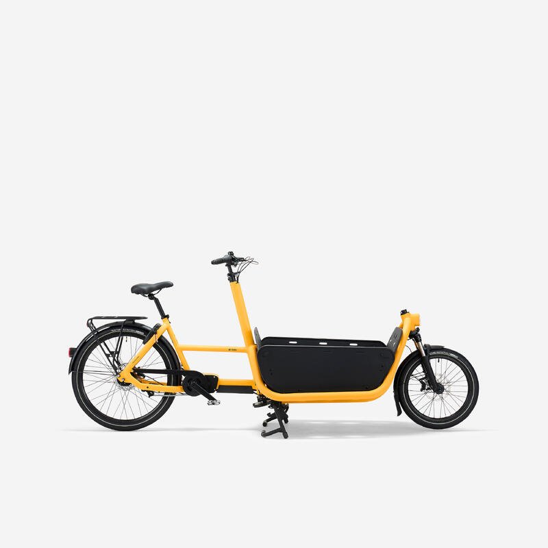 Vélo cargo électrique biporteur F900E BOX jaune