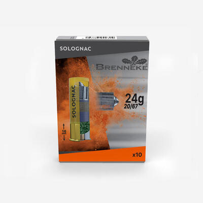 Cartucho Bala Caza Solognac Brenneke Calibre 20/67 X10