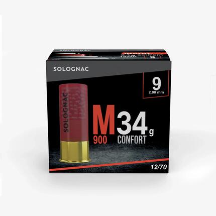 Cartucho Solognac M900 34 g Confort Calibre 12/70 Perdigón N.° 9 x25