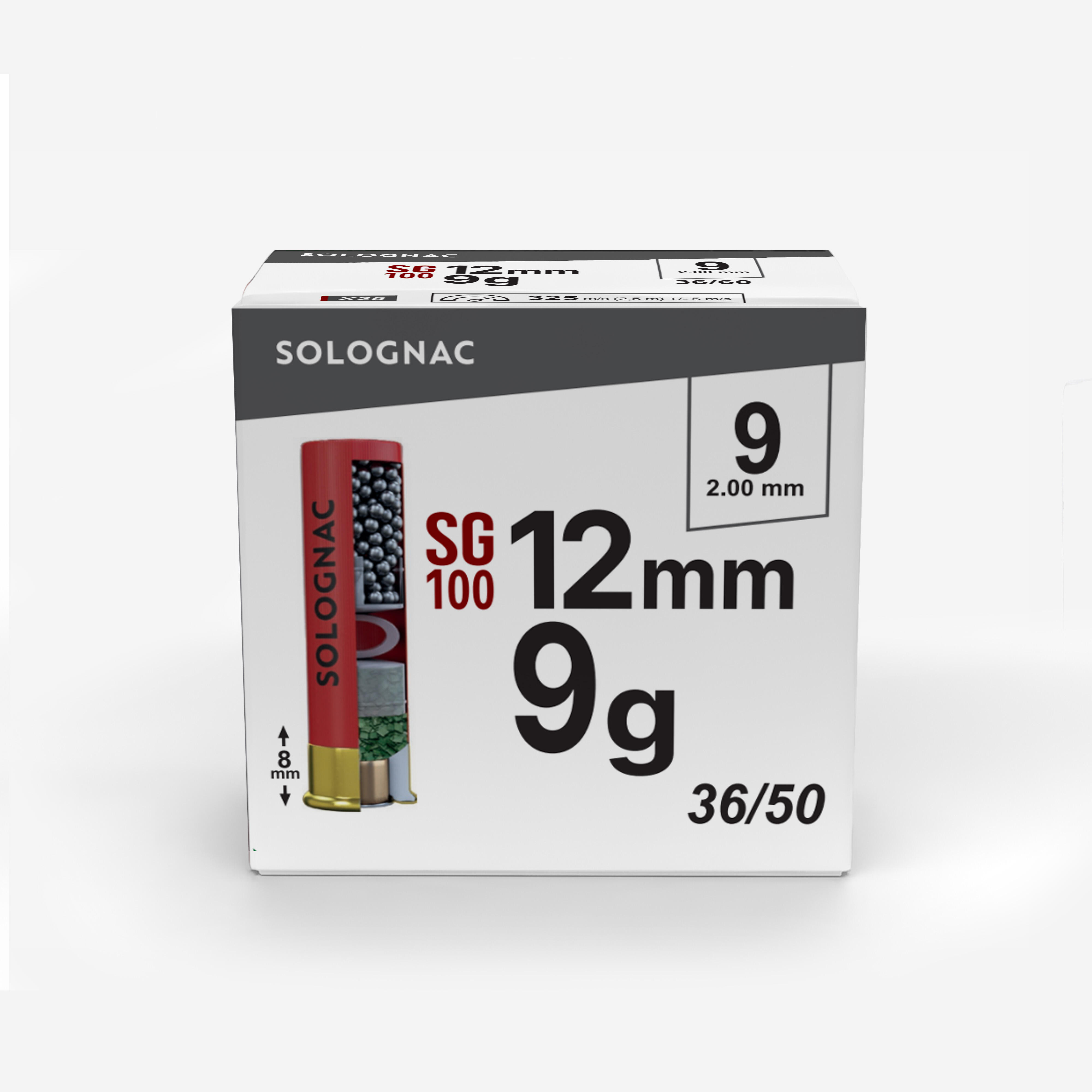 Lőszer SG100, 12 g, 25 db Solognac