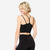 Brassière crop multi-bretelles maintien léger Femme, Noir