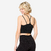 Brassière crop multi-bretelles maintien léger Femme, Noir