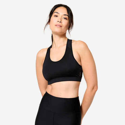 
      Brassière Fitness maintien léger 100 Noire
  