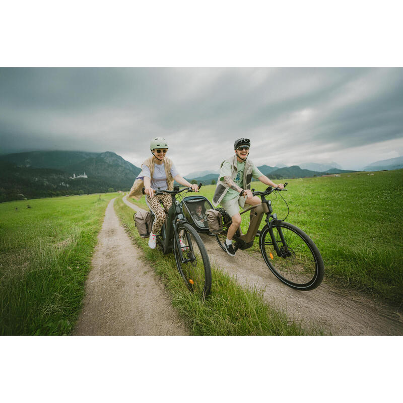 Bicicletă polivalentă electrică cu motor automat Owuru cadru jos E-ACTV 900 Gri