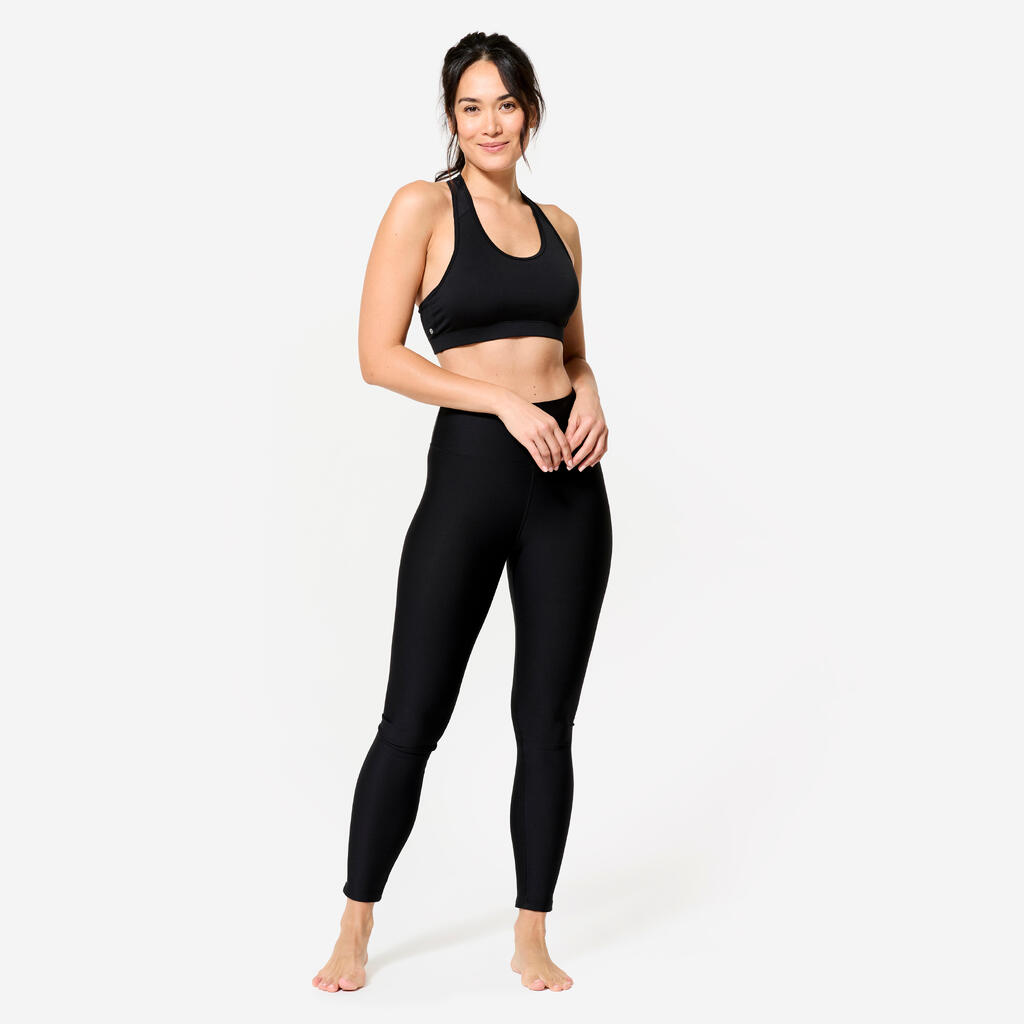Brassière dos nageur maintien léger femme - noir