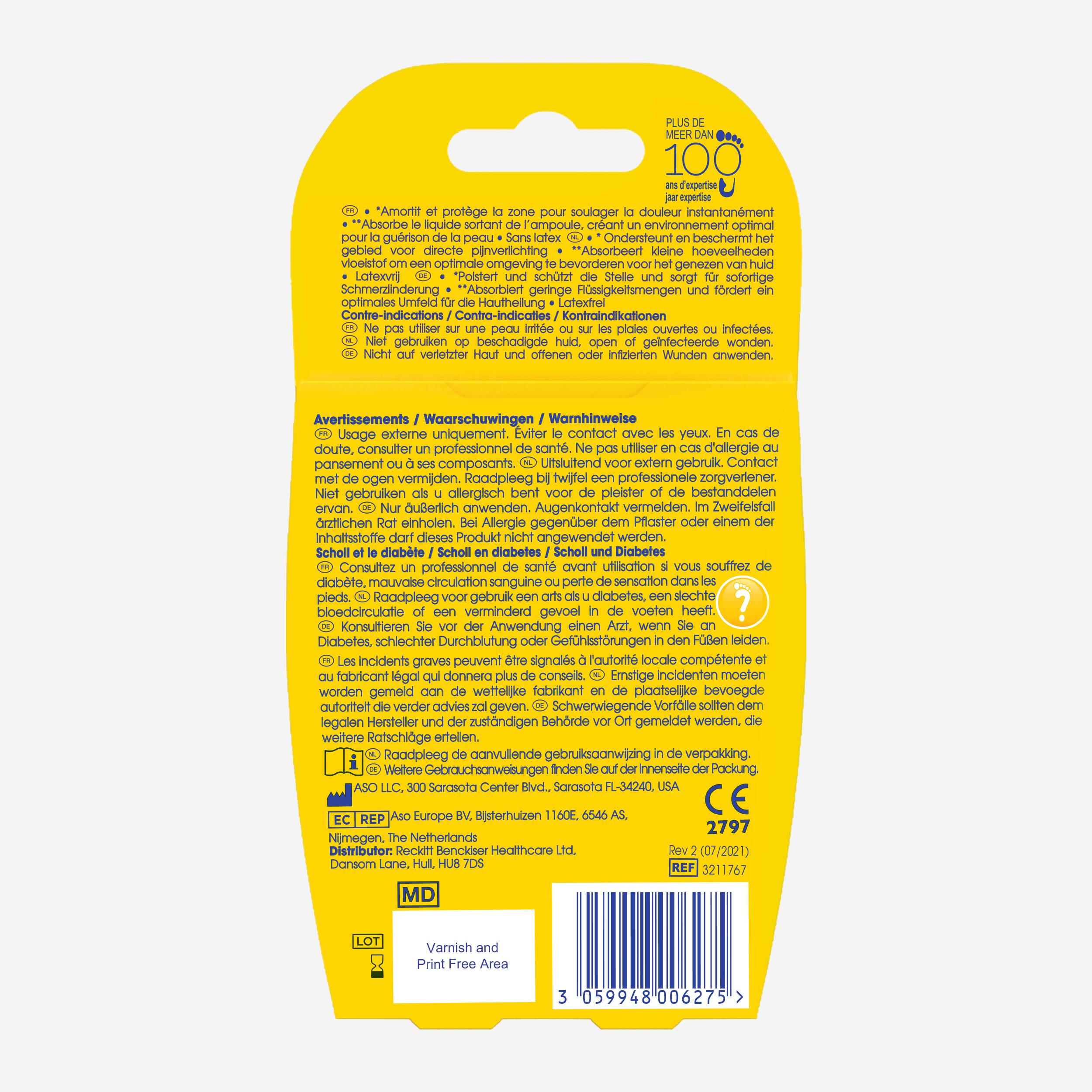 Pansements ampoules hydrocolloïdes petit, grand format et orteil x5 2/5
