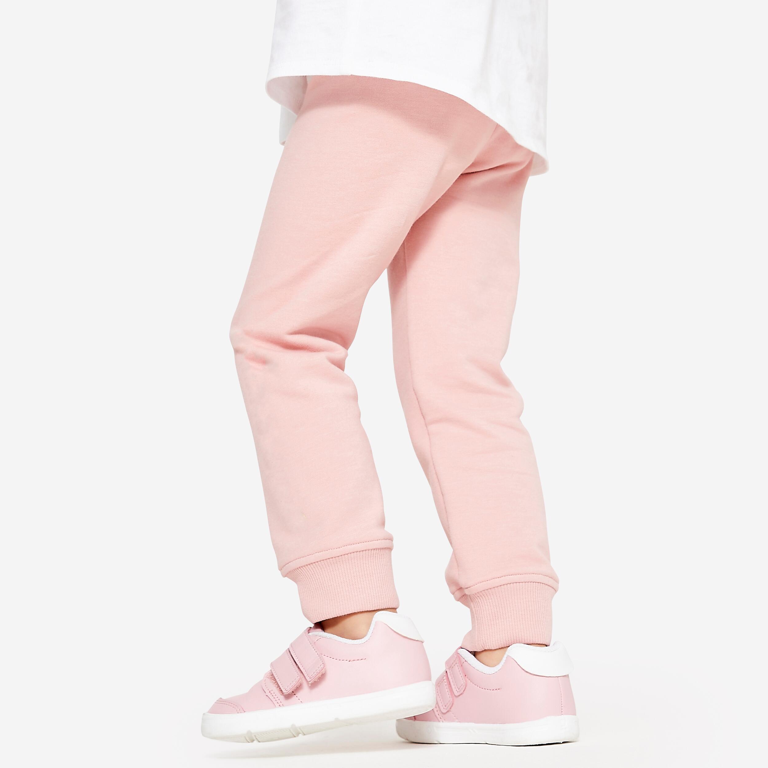 Pantaloni tuta bambino ginnastica regular fit leggeri rosa da 1 a 5/6 anni 4/5