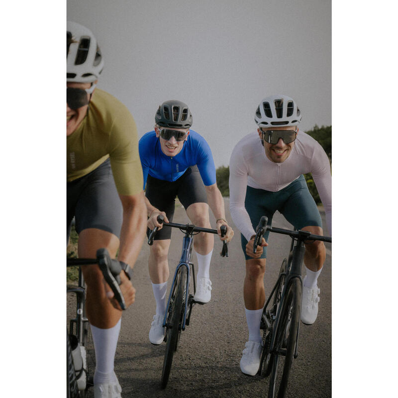 Maillot de vélo route manches courtes été unisexe - RACER 2 bleu