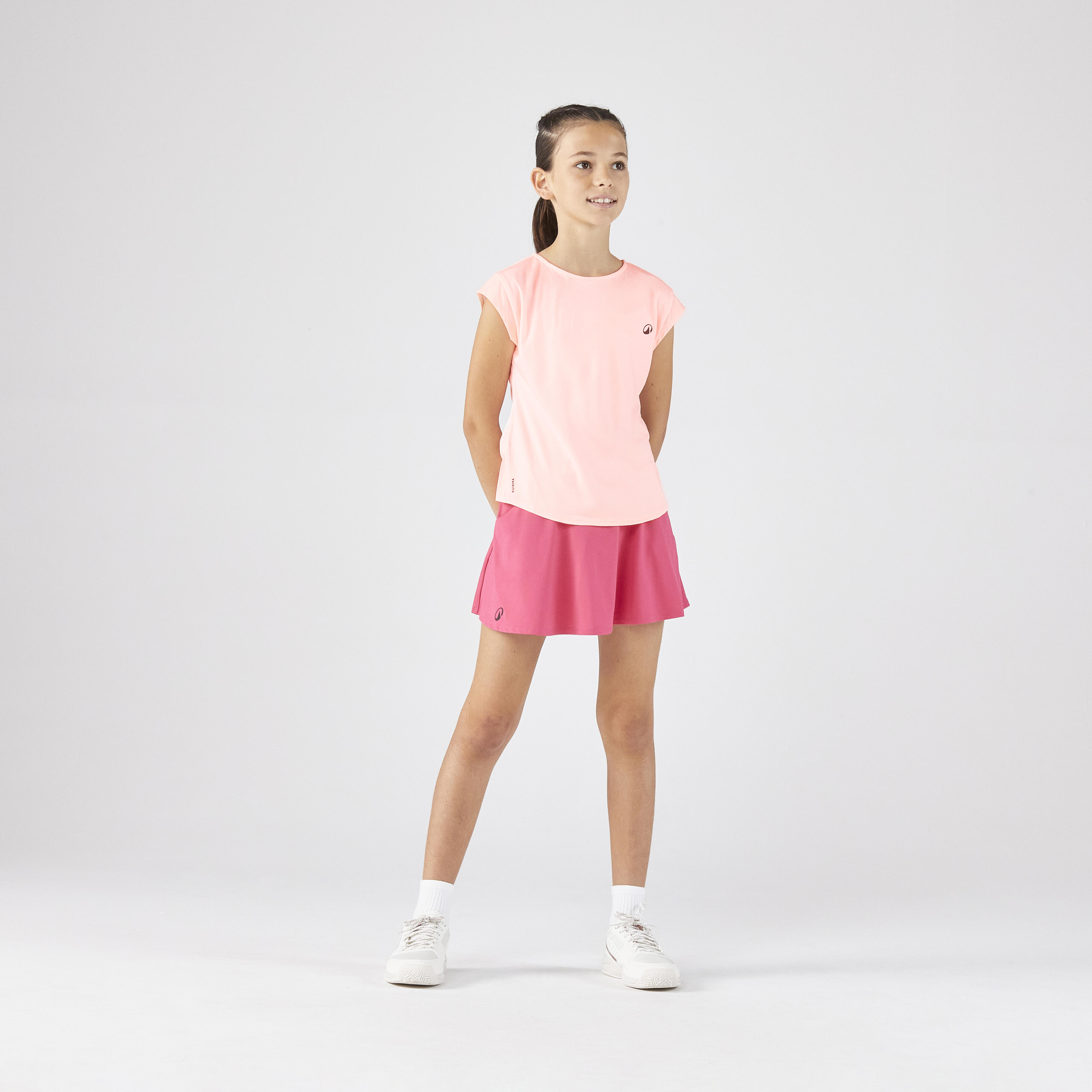 Girls' Tennis T-Shirt - TTS 500 Pink - KUIKMA