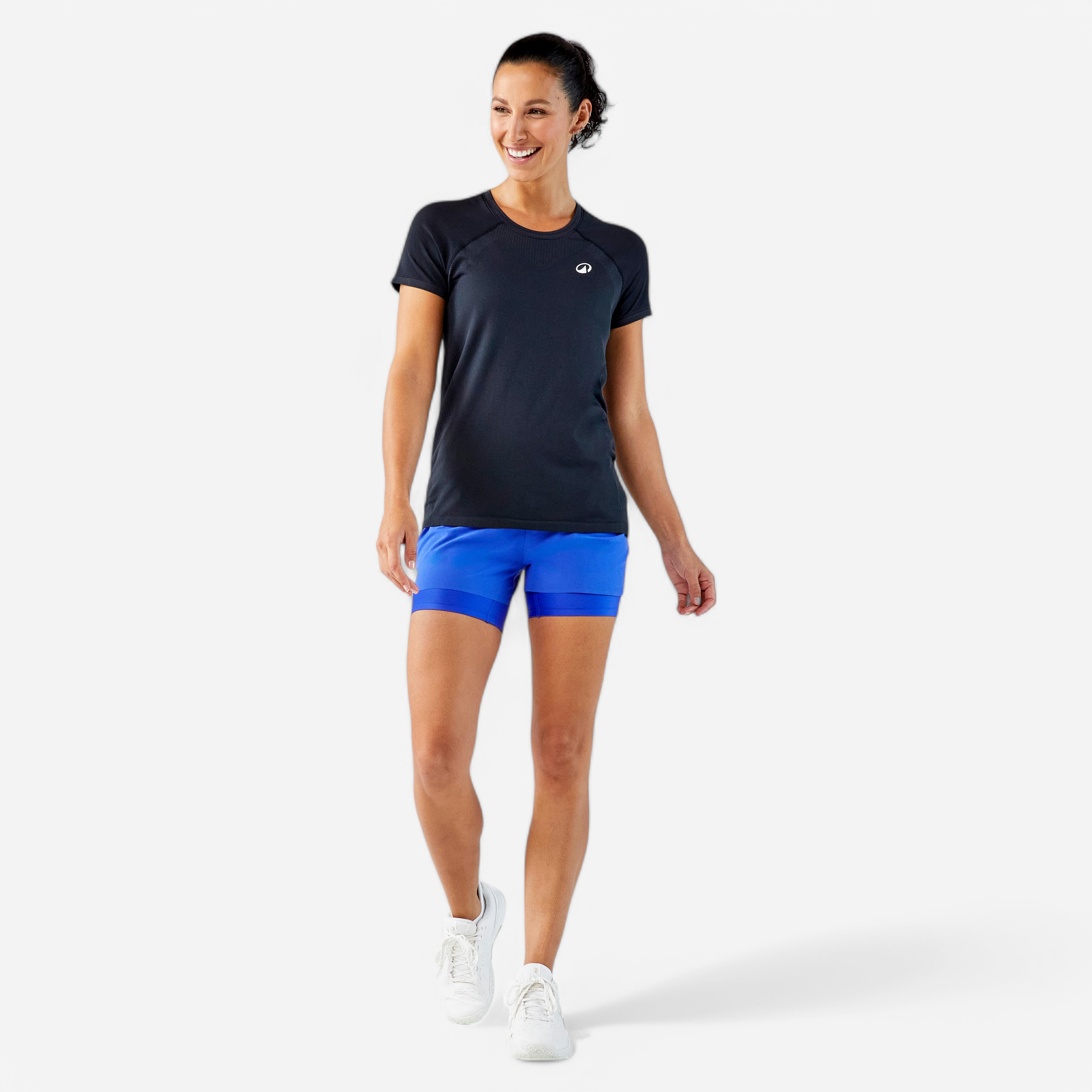T-shirt tennis light femme - tts light f noir - Artengo