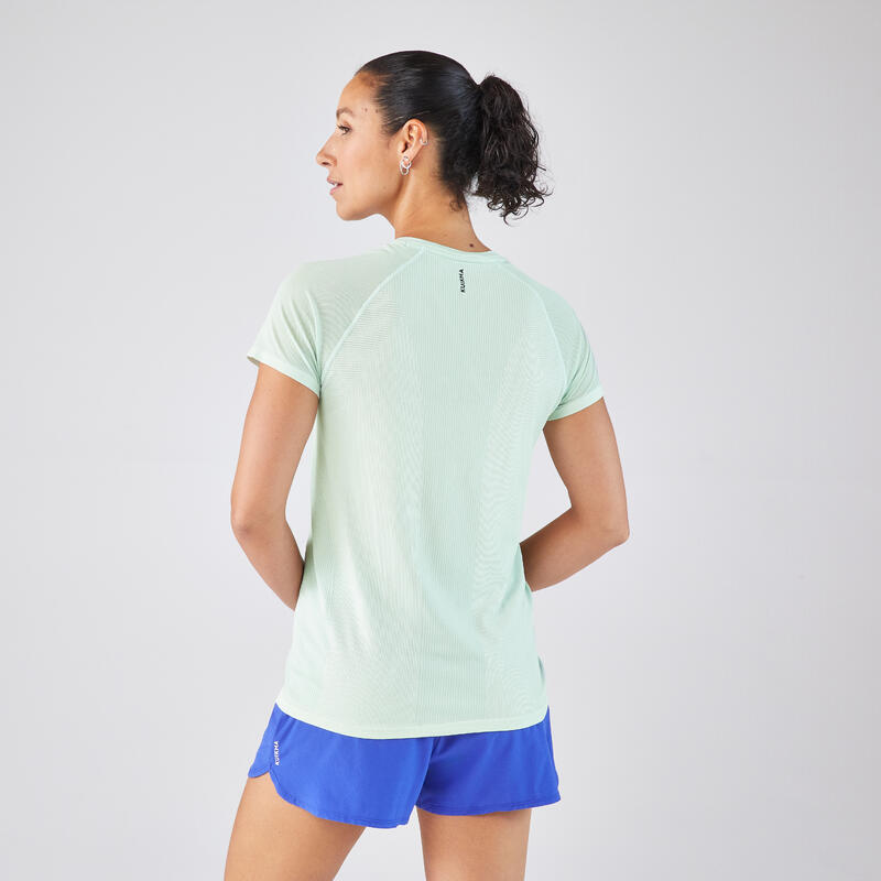 Tennisshirt voor dames Light lichtgroen