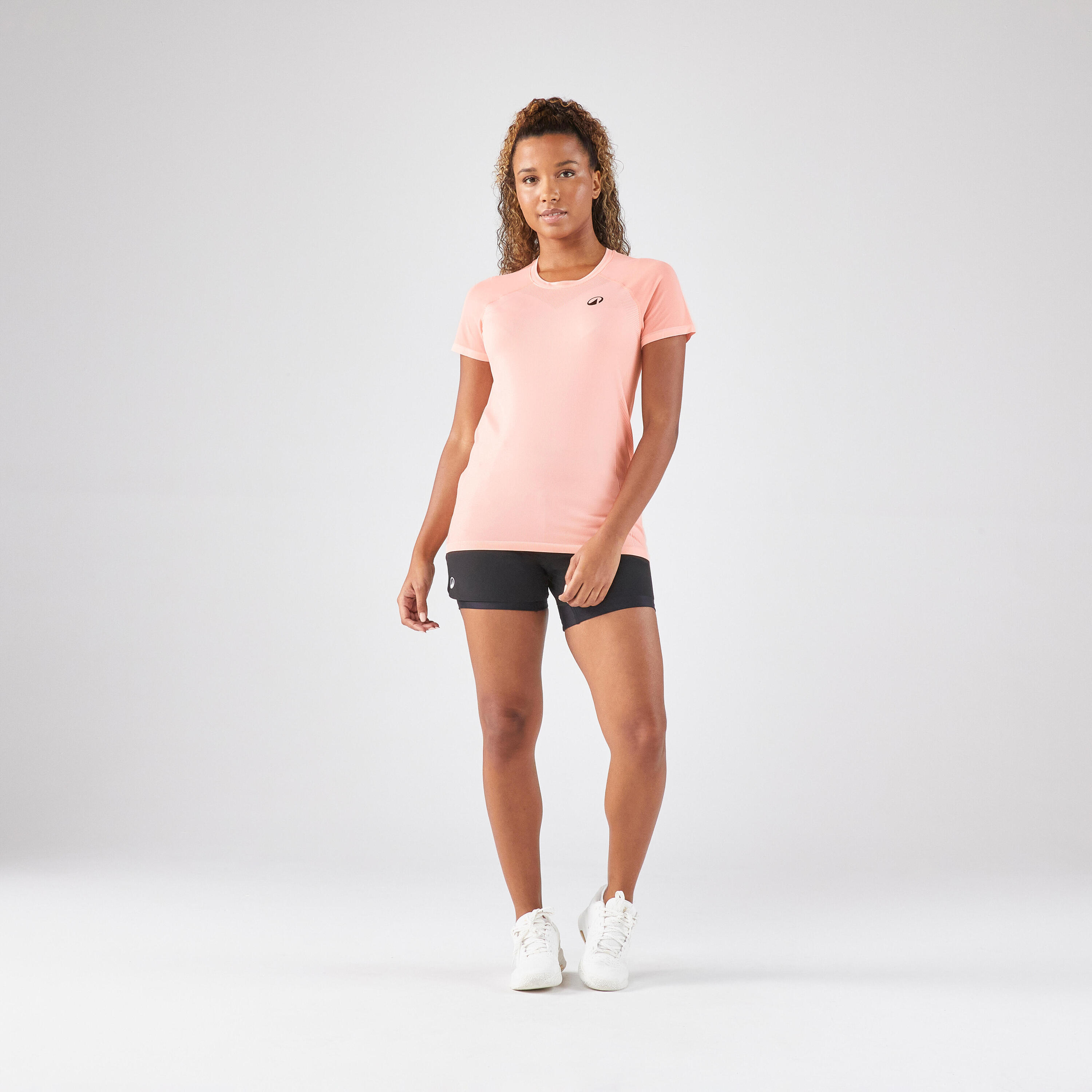 Tennisshirt voor dames Light roze 2/5