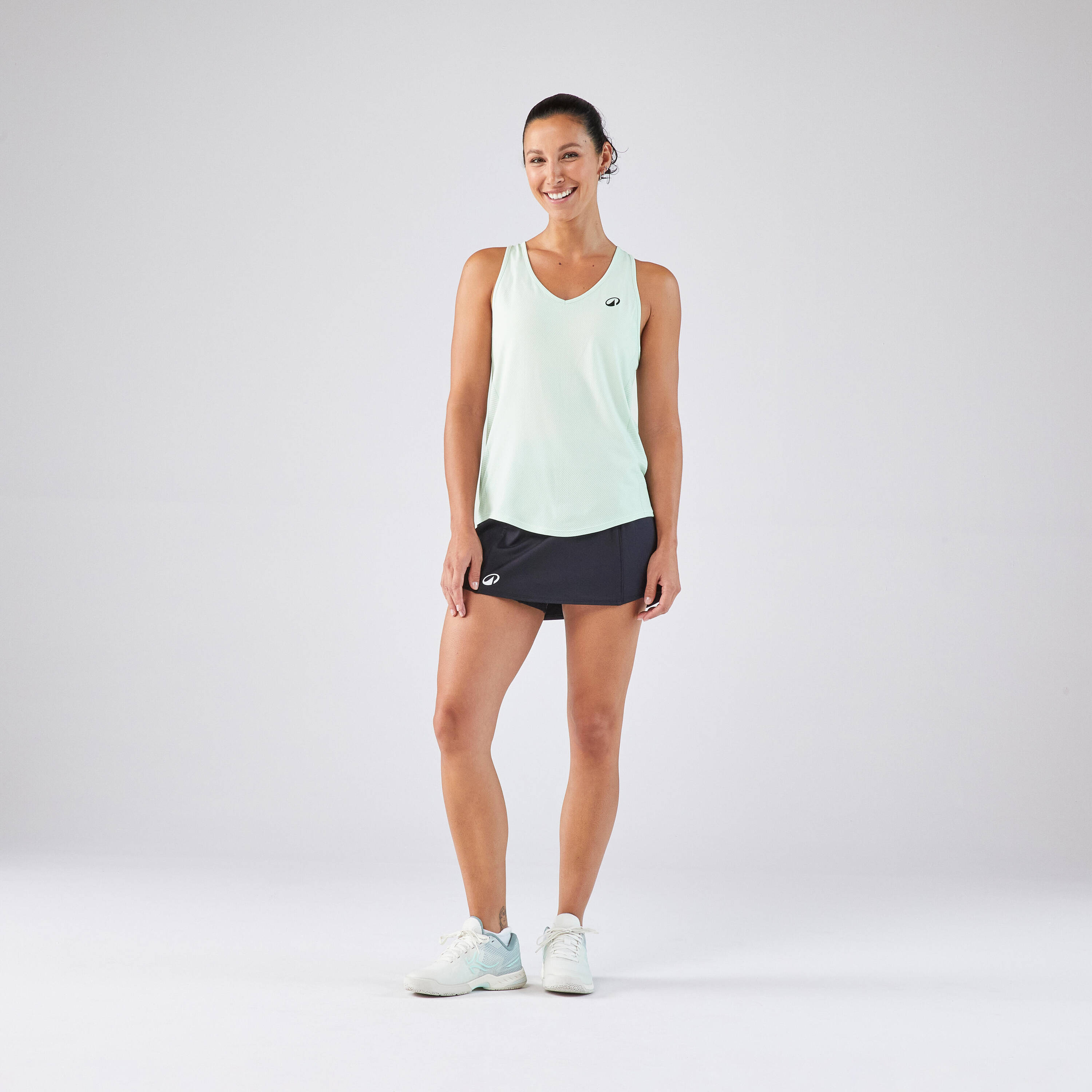 Women's Tennis Dry Hip Ball Skirt - Black -  3