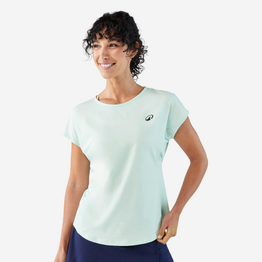 T-shirt tennis col rond dry femme - TTS DRY F Vert Clair