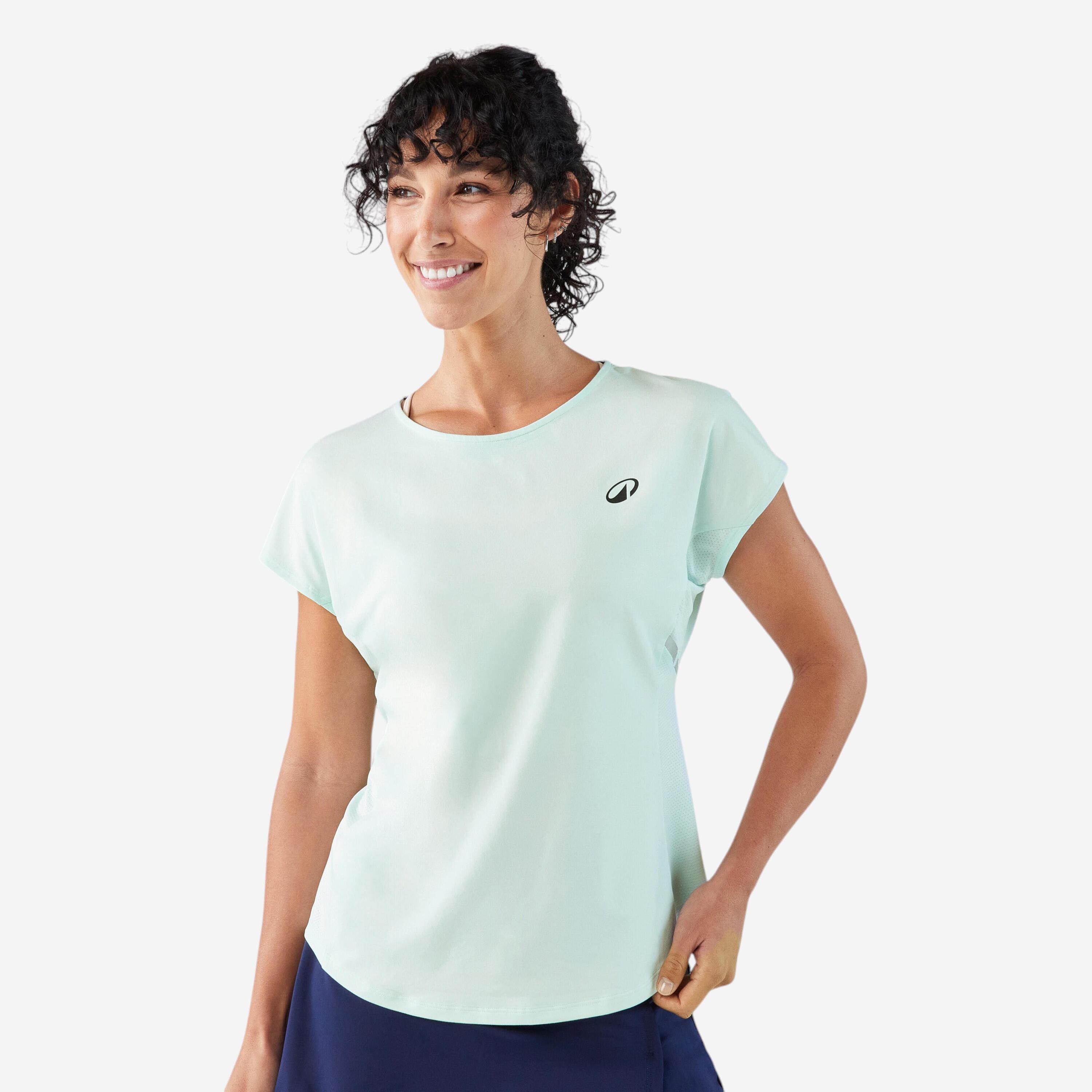 ARTENGO Tennisshirt met ronde hals voor dames Dry