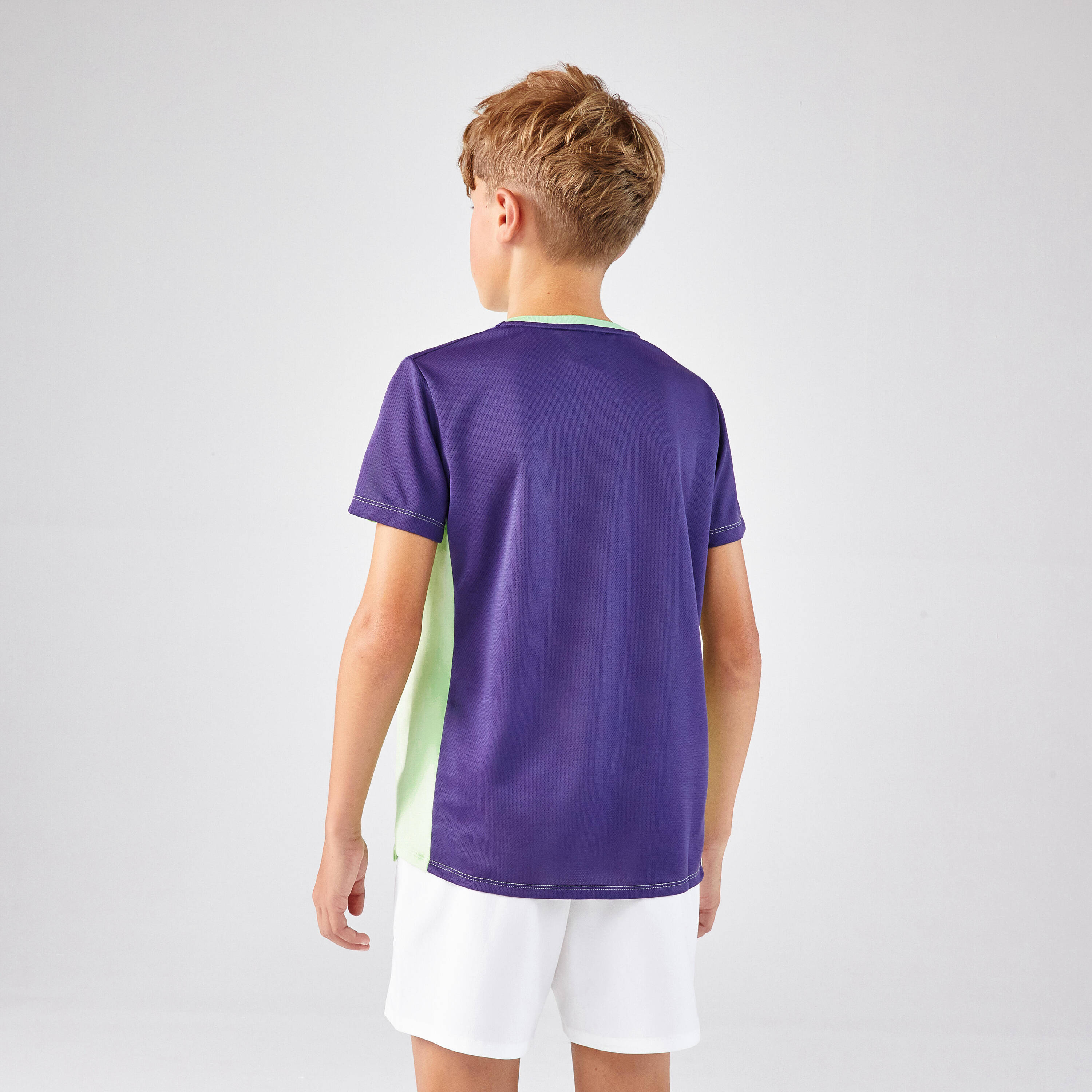 Kids' Tennis Crew-Neck T-Shirt Dry - Green -  4