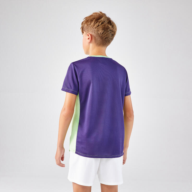 T-shirt de tennis Junior col rond - TTS DRY JR Vert
