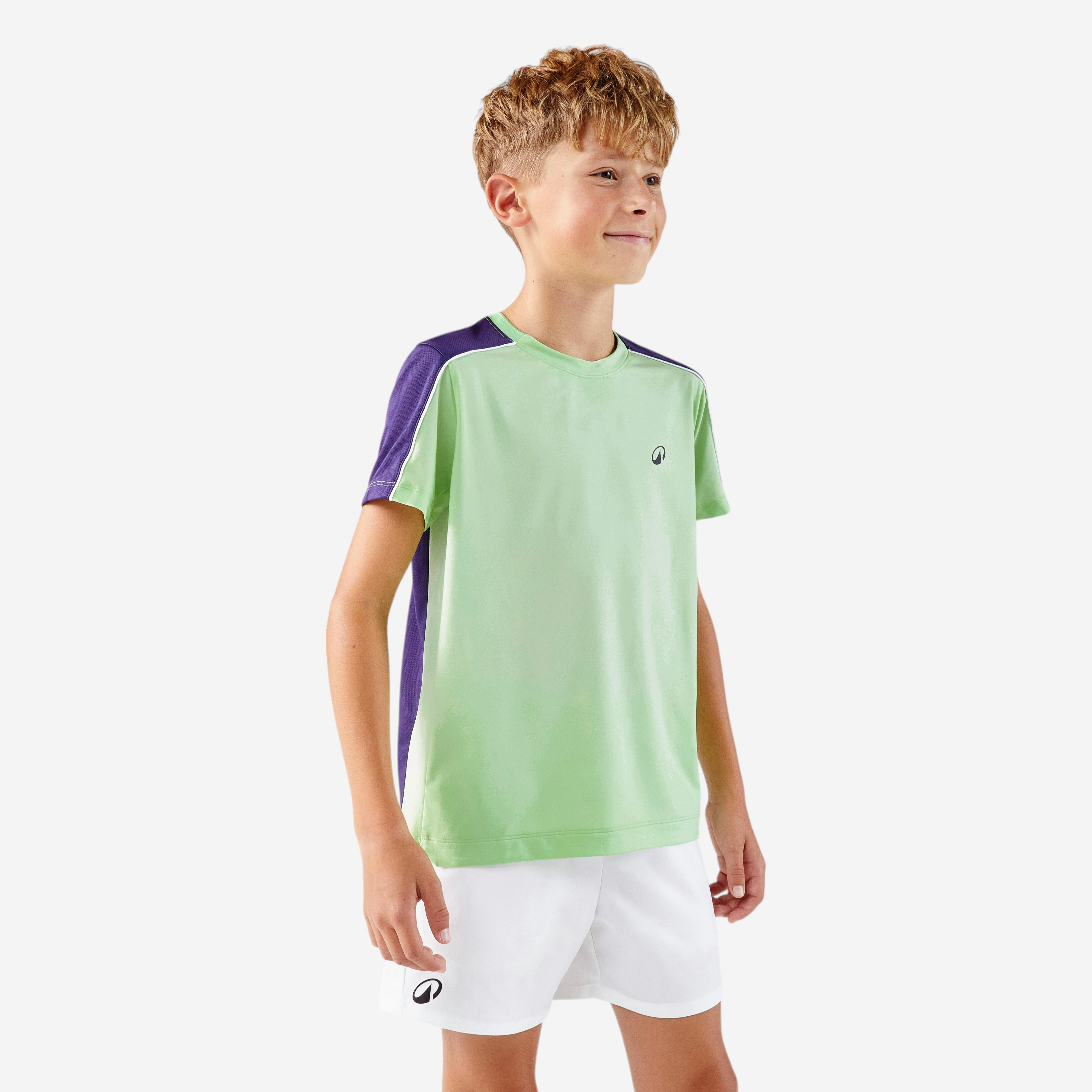 T-shirt de tennis junior col rond - tts dry jr vert - Artengo