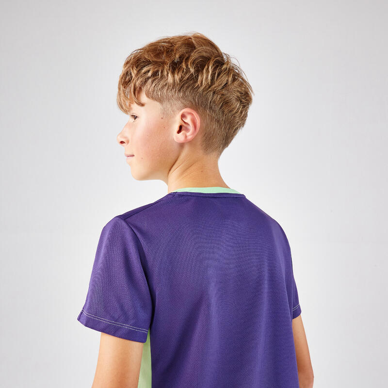 T-shirt de tennis Junior col rond - TTS DRY JR Vert