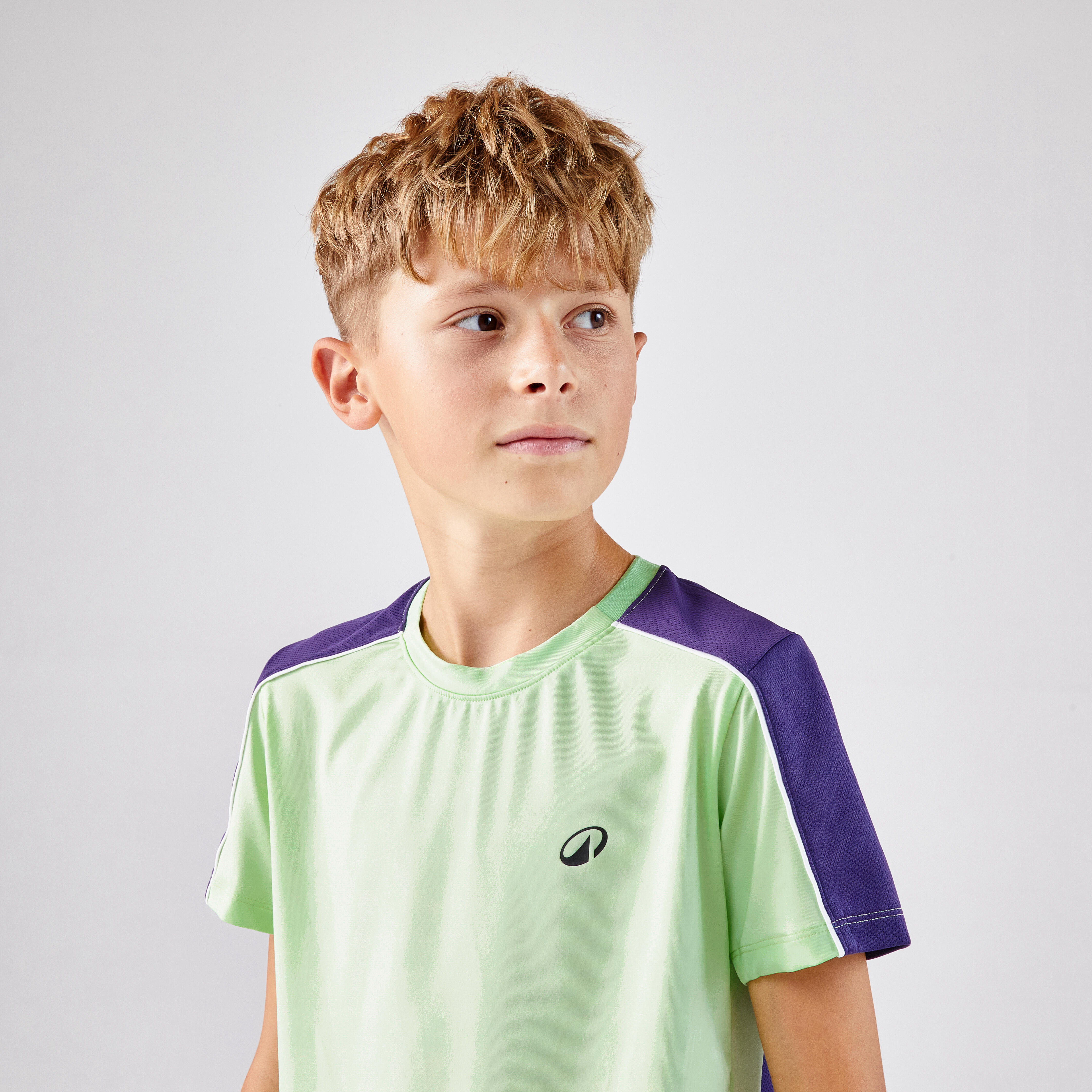 Kids' Tennis Crew-Neck T-Shirt Dry - Green