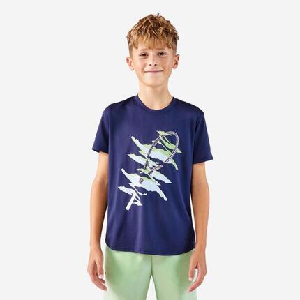 T-shirt tennis Junior - TTS Essentiel Jr Bleu Marine