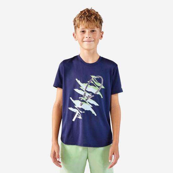 T-shirt tennis Junior - TTS Essentiel Jr Bleu Marine