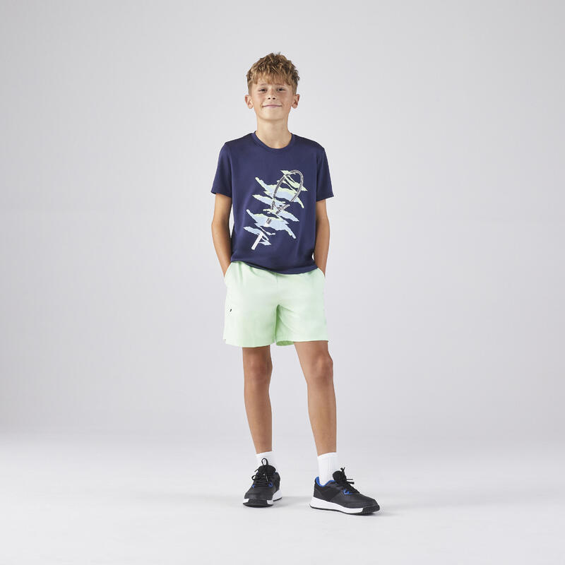 T-shirt tennis Junior - TTS Essentiel Jr Bleu Marine