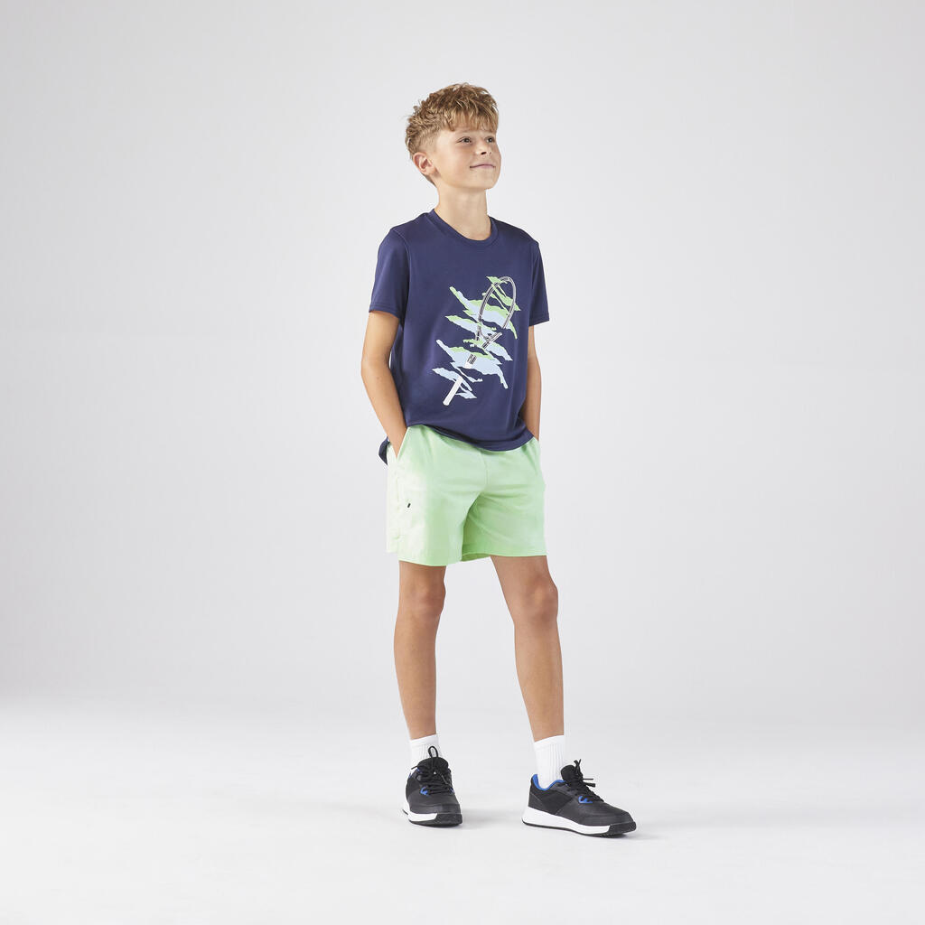 Svetlozeleni dečji šorts za tenis DRY