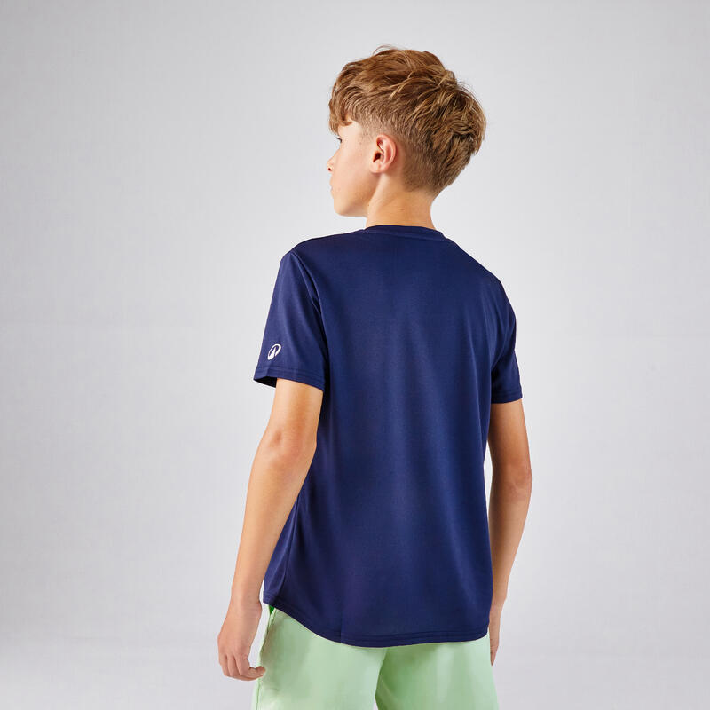 T-shirt tennis Junior - TTS Essentiel Jr Bleu Marine